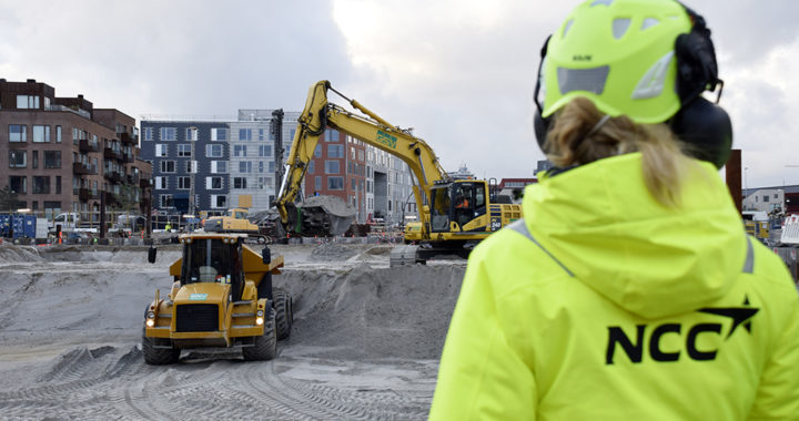 Udgravning i byggegruppen på Kronløbsøens byggeplads.