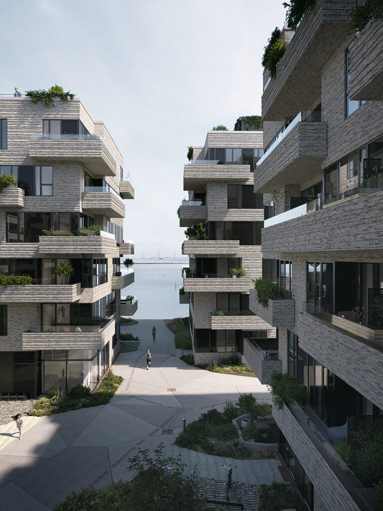 Kronløbsøen - visualisering af facade